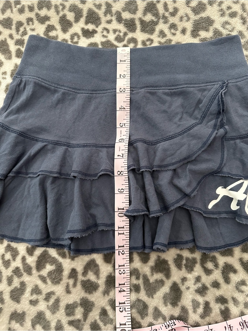Abercrombie & Fitch Y2K Varsity Prep Tiered Mini Skirt Blue Size Small - Picture 17 of 17